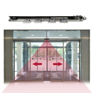 باب زجاجي منزلق كهربائي، محرك بوابة، نظام مدخل تلقائي ذكي، مشغل تلقائي